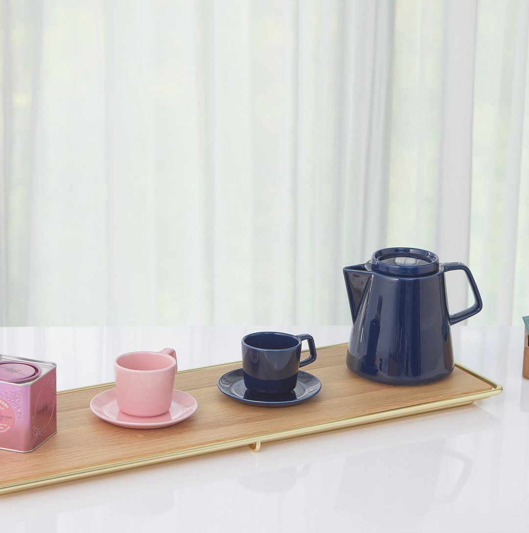 【情人节对杯组】camino FRANCIA 撞色茶壶+茶杯 对饮咖啡杯 - 茶具/茶杯 - 瓷 多色