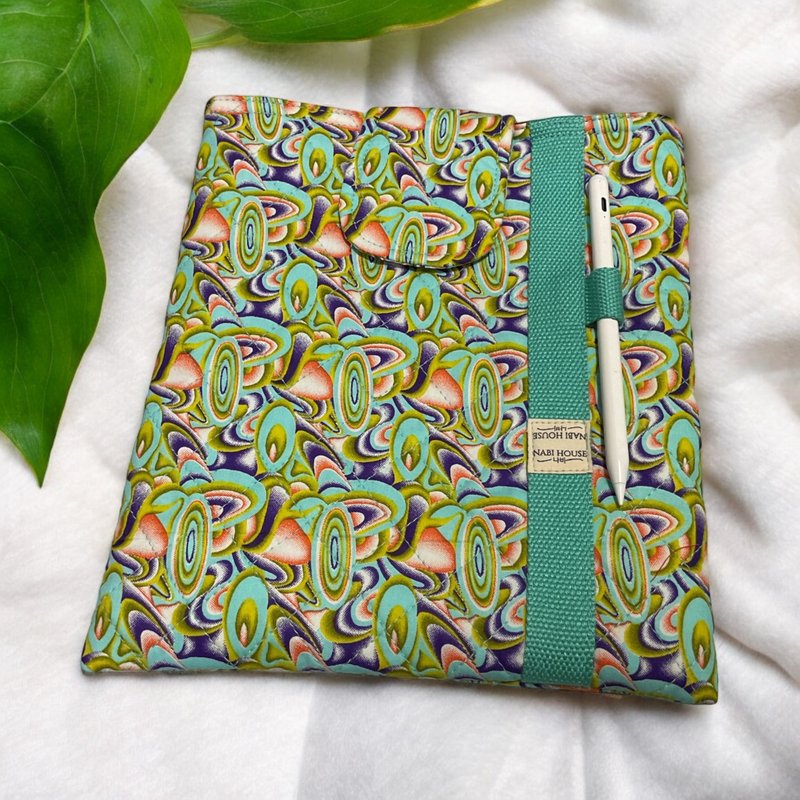 9.5x11 英寸 iPad 保护套，适用于 Gen10 - 电脑包 - 棉．麻 绿色