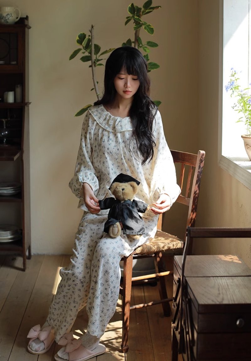 蓝雪儿 慵懒亲肤寬鬆睡衣 睡裤套装 - 居家服/睡衣 - 其他材质 多色