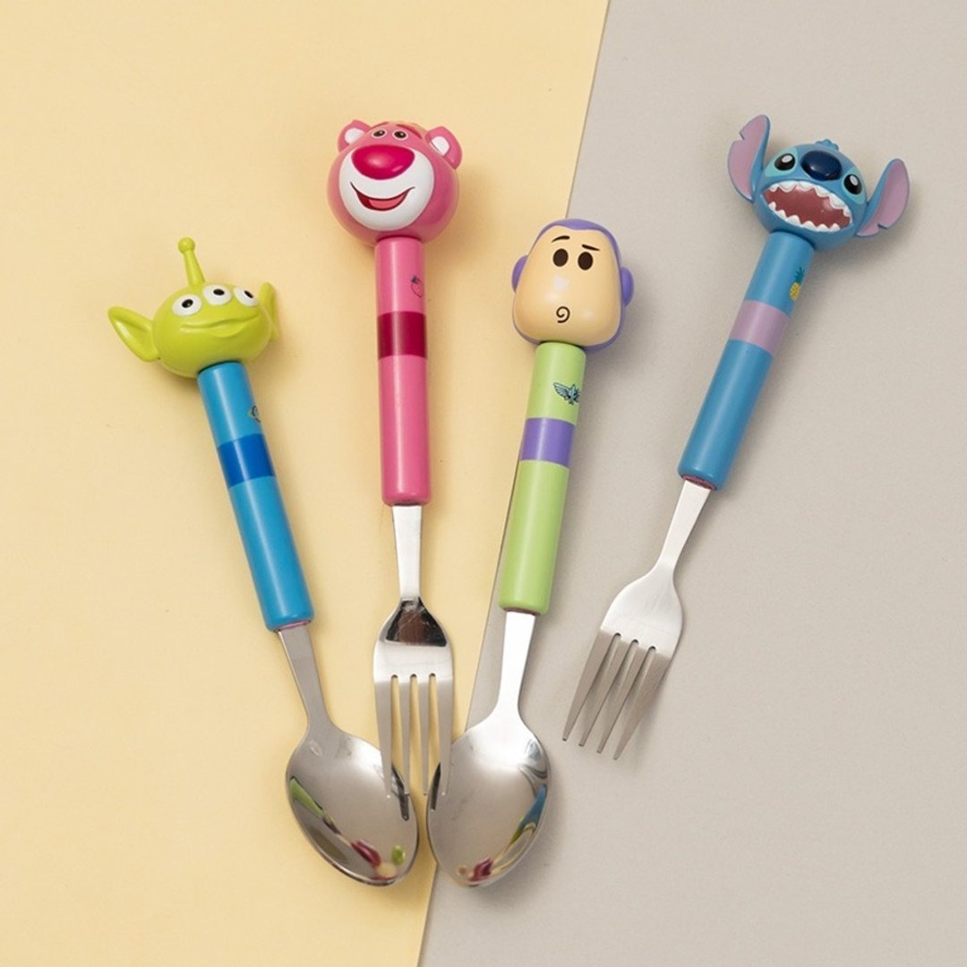 【吃遍各地美食】迪士尼 Disney 超萌大头公仔餐具 可爱餐具 汤匙 - 餐刀/叉/匙组合 - 其他材质 