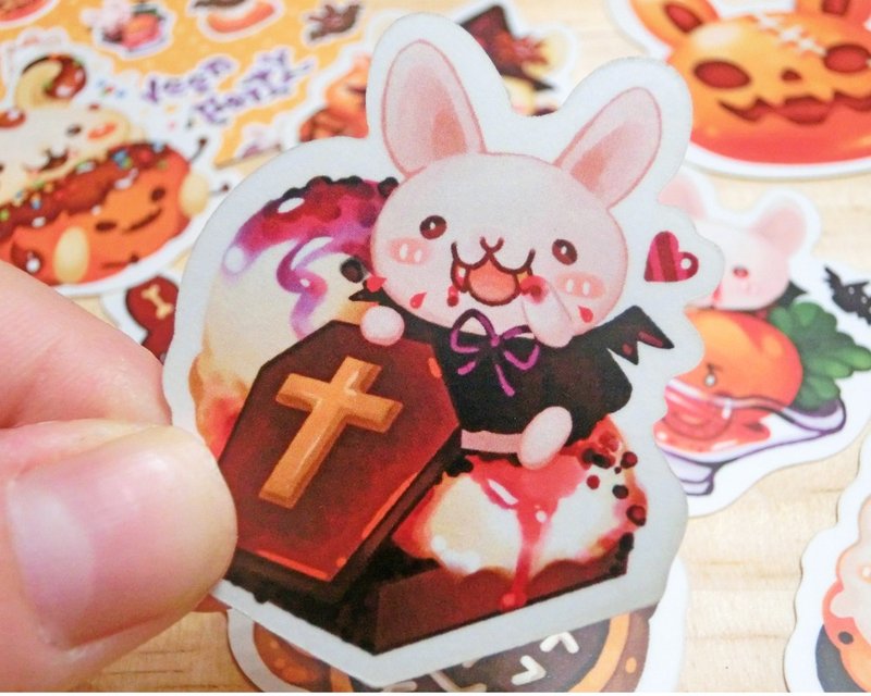 造型贴纸包-万圣兔 - 贴纸 - 纸 黑色