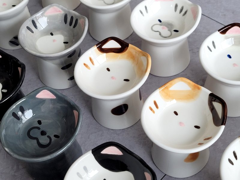 猫食碗 - 碗/碗架 - 瓷 