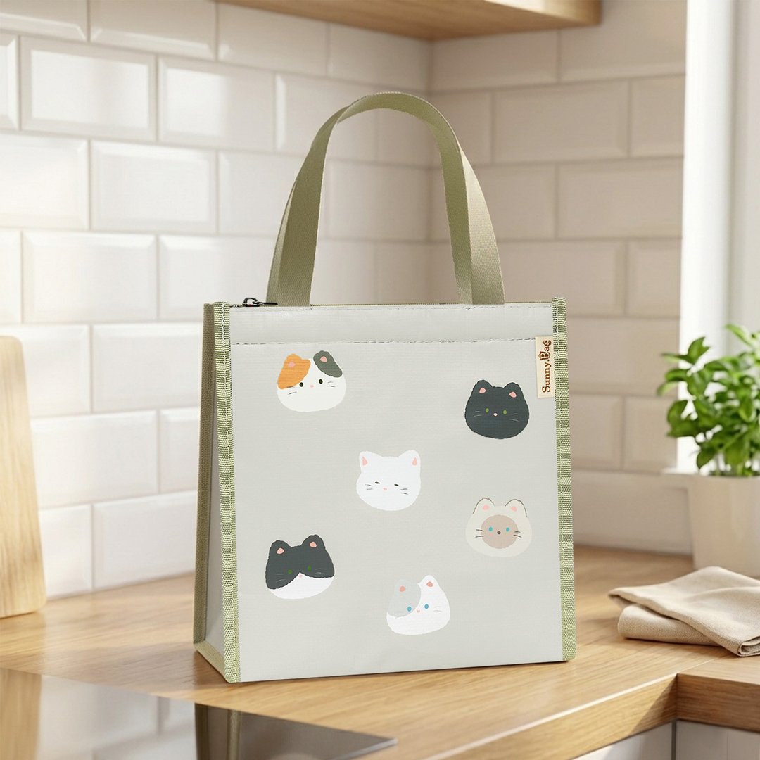 SunnyBag-直式方形保温/保冷袋-MEOW MEOW - 手提包/手提袋 - 其他材质 多色