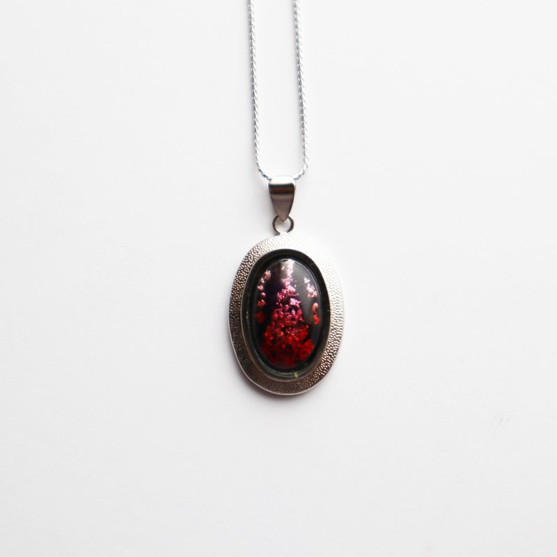 银河【Ruby】七宝烧 坠饰 纯银箔点缀七宝烧 - 项链 - 其他材质 红色