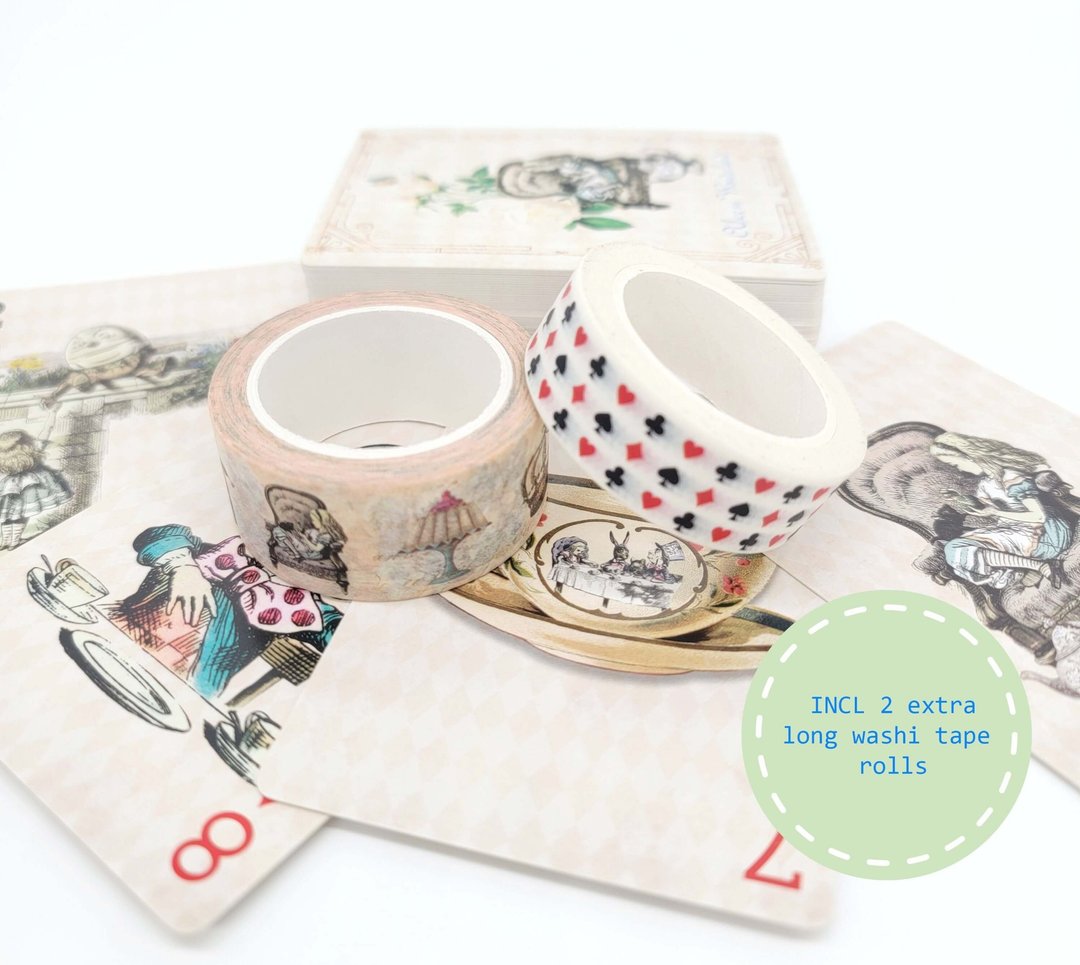 Alice in Wonderland Set of Playing Cards - 卡片/明信片 - 纸 卡其色