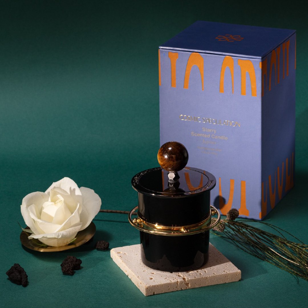 【福利品】香氛蜡烛 | 木星 - 蜡烛/烛台 - 蜡 黑色