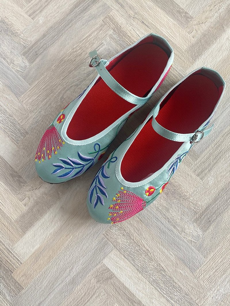 娃娃鞋 - 合欢 (绿色) - 芭蕾鞋/娃娃鞋 - 棉．麻 绿色