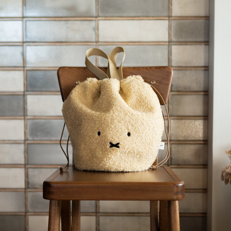 Miffy 毛茸茸手提包 米白色 - 侧背包/斜挎包 - 其他人造纤维 卡其色
