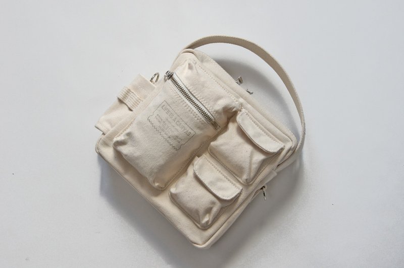 游戏门廊类型2 - 手提包/手提袋 - 棉．麻 白色