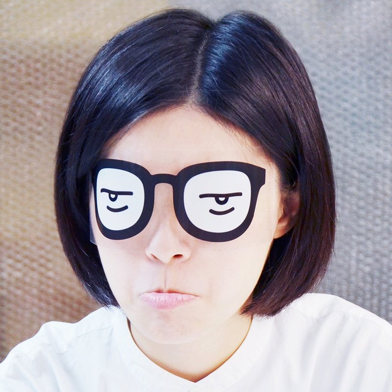 白目变脸贴-厌世(看得见) 派对 婚礼 直播 - 贴纸 - 防水材质 