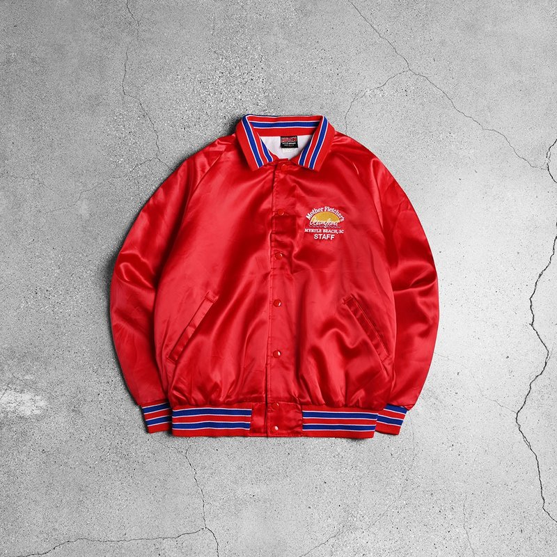 Vintage运动风衣外套 / Vintage古着 - 男装外套 - 其他材质 红色