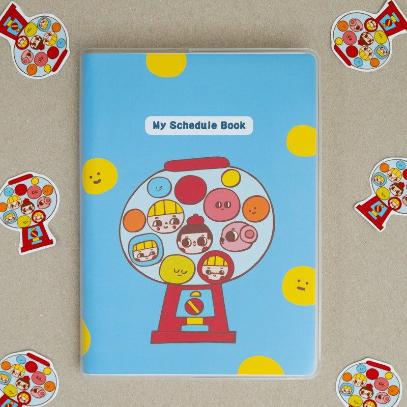 无时效年历手帐本 糖果机款 - 笔记本/手帐 - 纸 蓝色