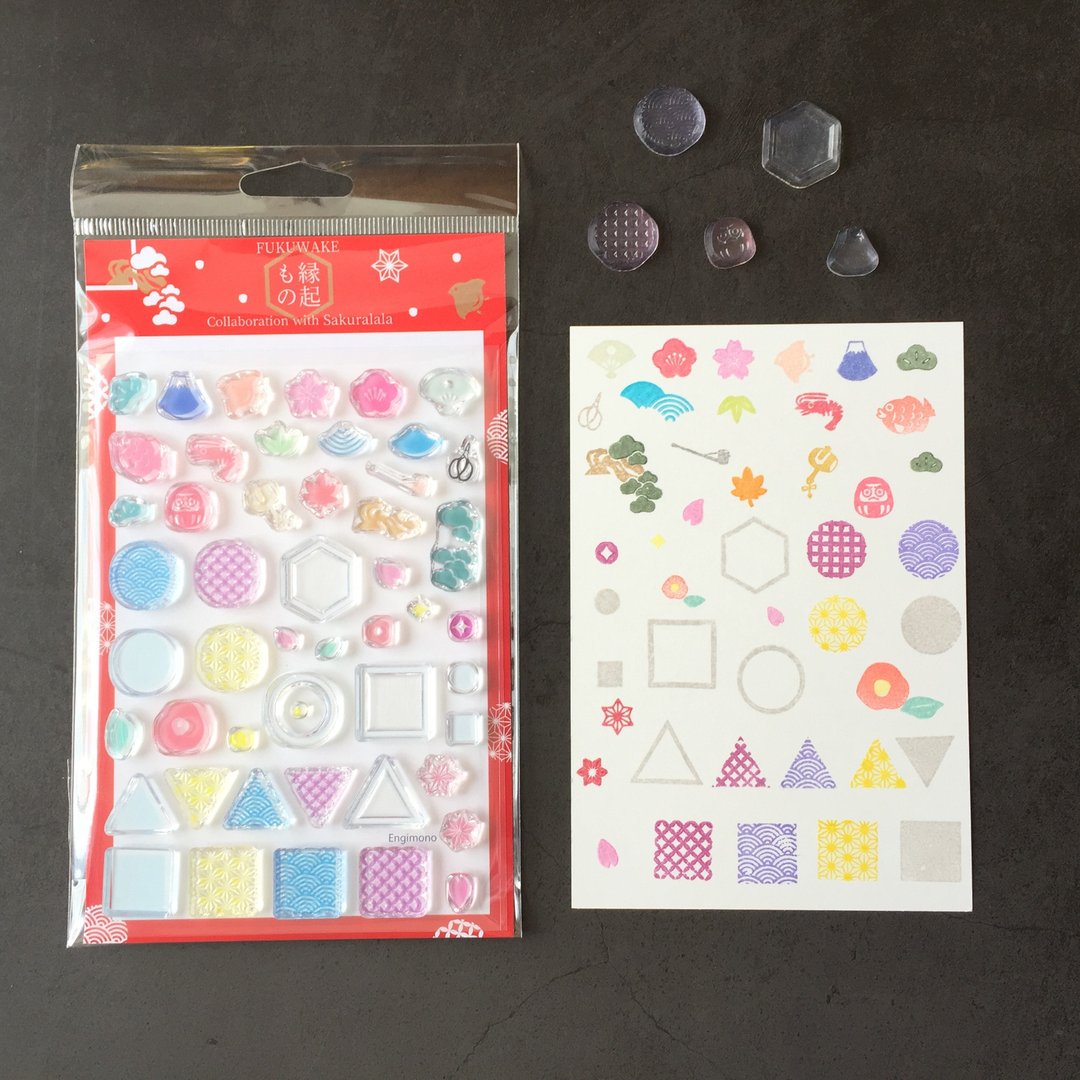 [Stamp only] Lucky thing / Clear stamp with 50 kinds / Fukuseki Hanko - 印章/印台 - 其他材质 白色