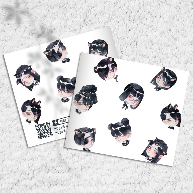 黑子贴纸簿(小)1入 - 笔记本/手帐 - 纸 黑色