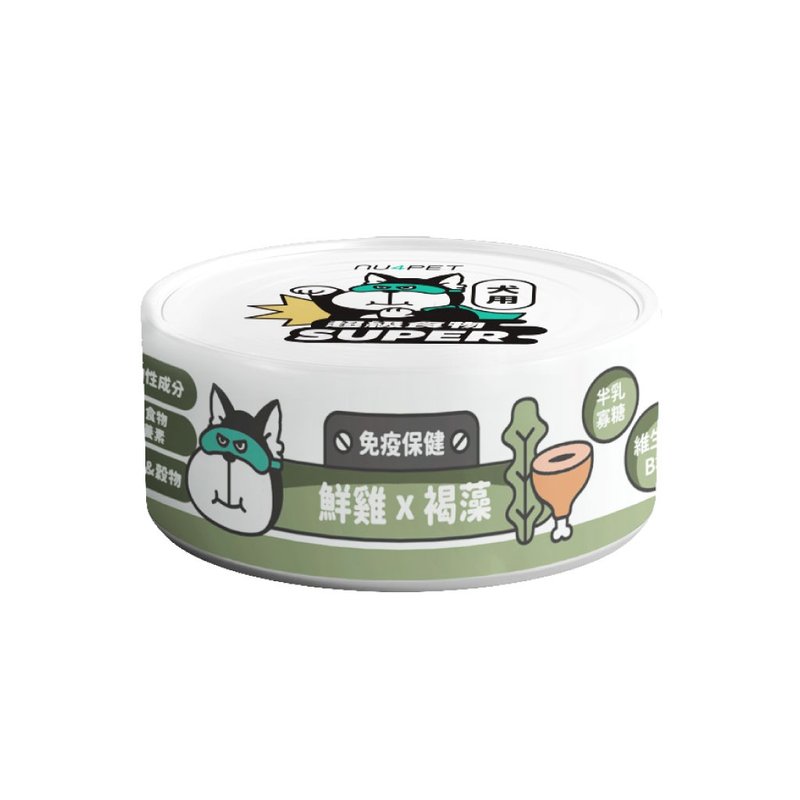 陪心宠粮SUPER小白主食罐 鲜鸡X褐藻 (犬) 80g - 狗罐头/鲜食 - 新鲜食材 