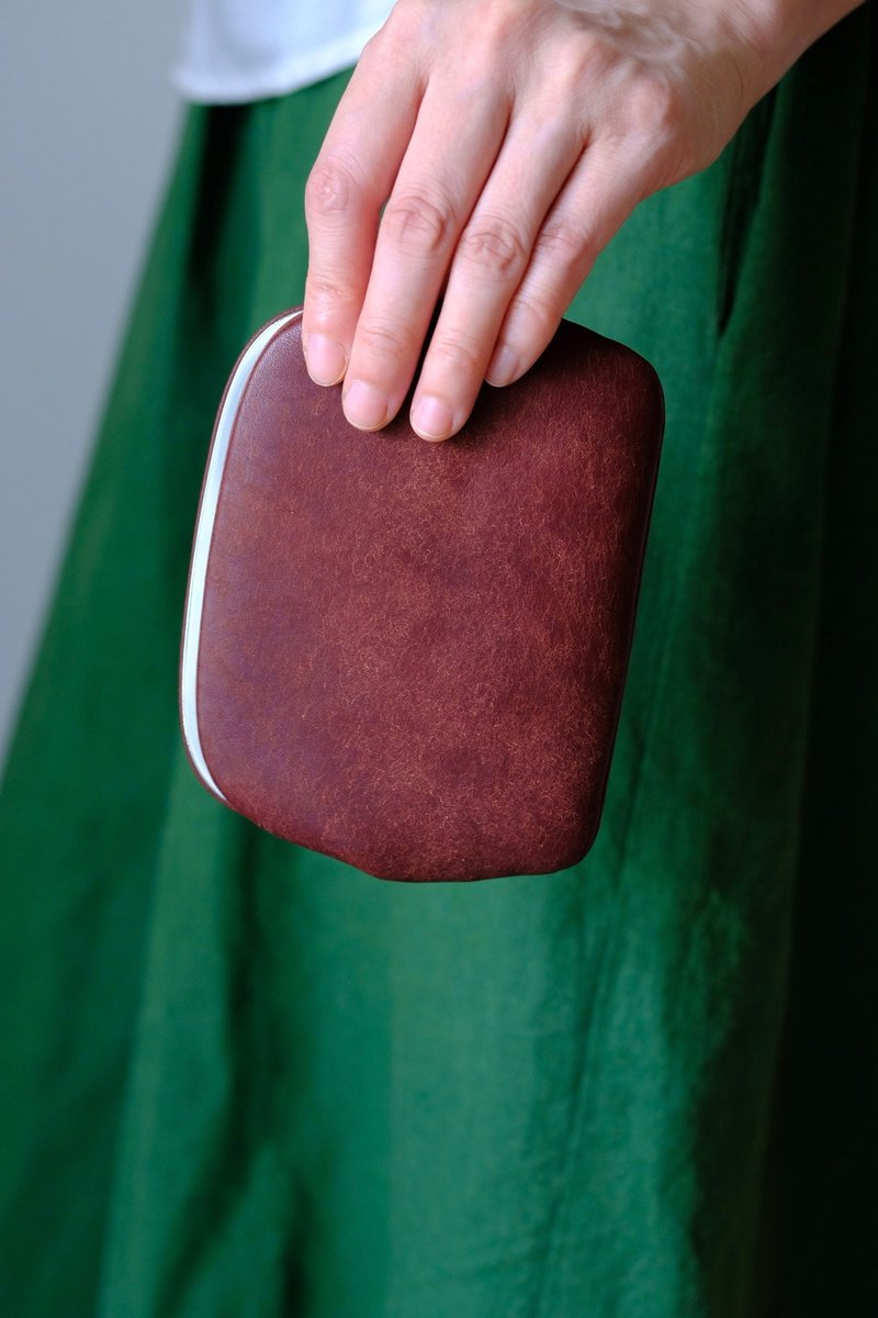 薄型天沟六卡夹【可可咖_Badalassi Pueblo 磨砂皮】 - 皮夹/钱包 - 真皮 多色