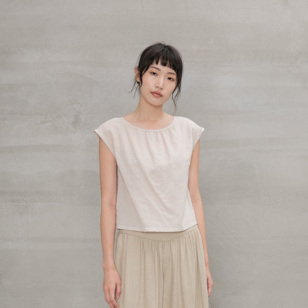 闲适自在落肩袖上衣 Peace Of Mind Shoulder Slope Drop TopT301 - 女装上衣 - 棉．麻 多色