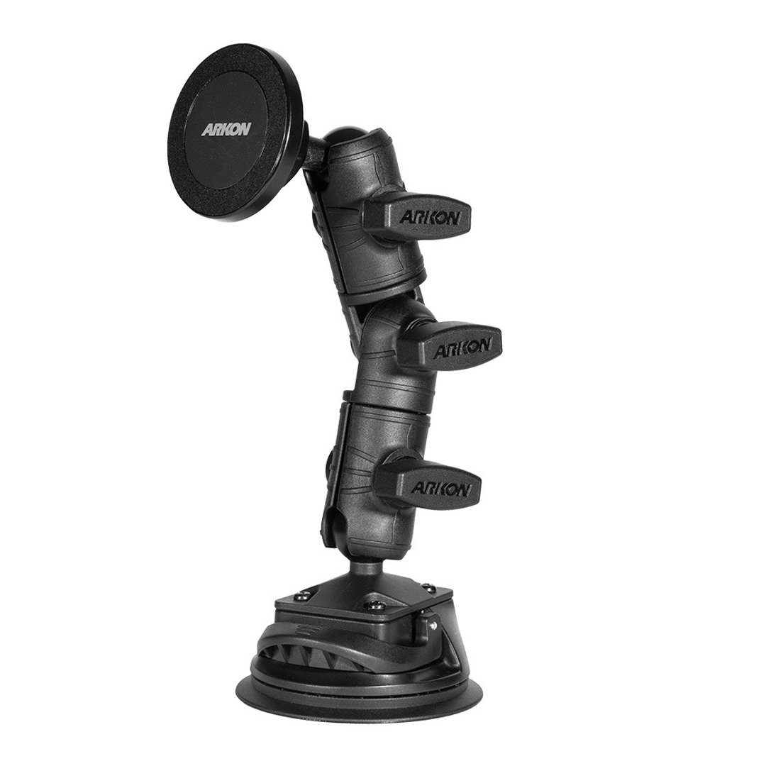Arkon RoadVise Ultra 系列 吸盘式 6 寸 OCTO 棘轮多角度轴臂 - 手机座/防尘塞 - 塑料 