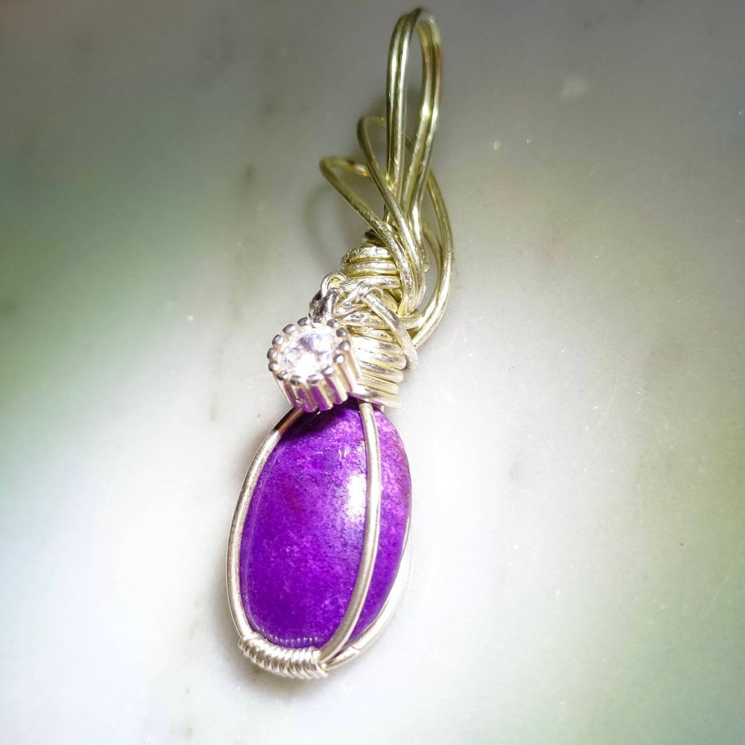龙彩【舒俱徕吊坠】AP23 舒俱莱项链 sugilite 南非国宝石 - 项链 - 宝石 紫色