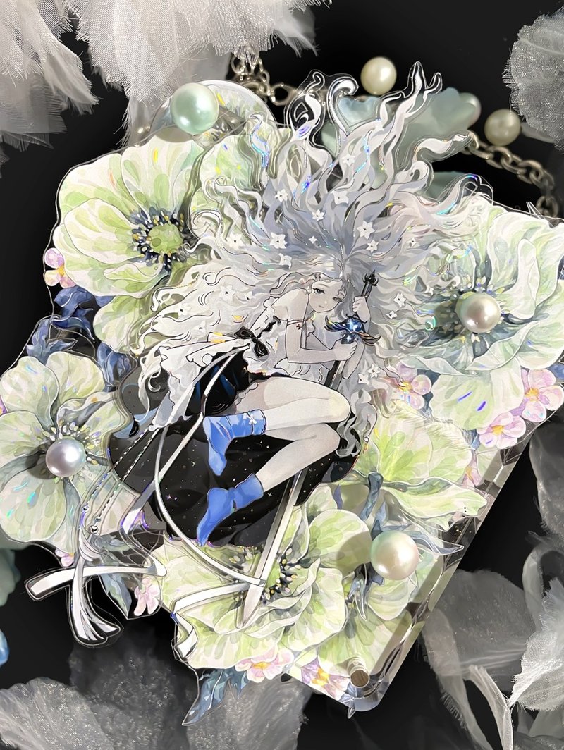 圣祈 闇を照らす光の少女 PET 紙膠帶 貝殼銀 (kiss-cut) - 纸胶带 - 其他材质 多色