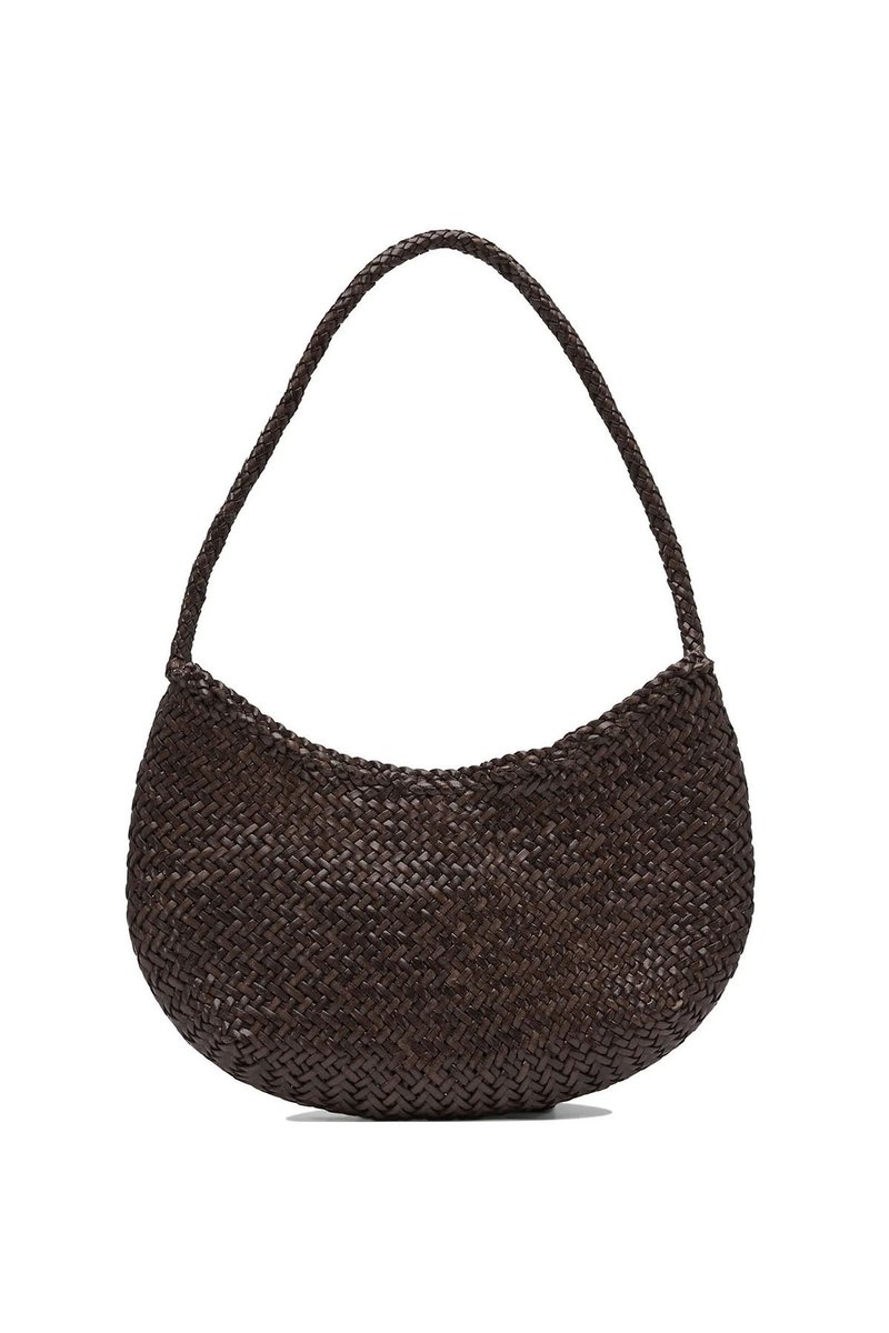 【Dragon Diffusion】8020 NOVA LUNA 皮革编织包 / 深棕 - 手提包/手提袋 - 真皮 