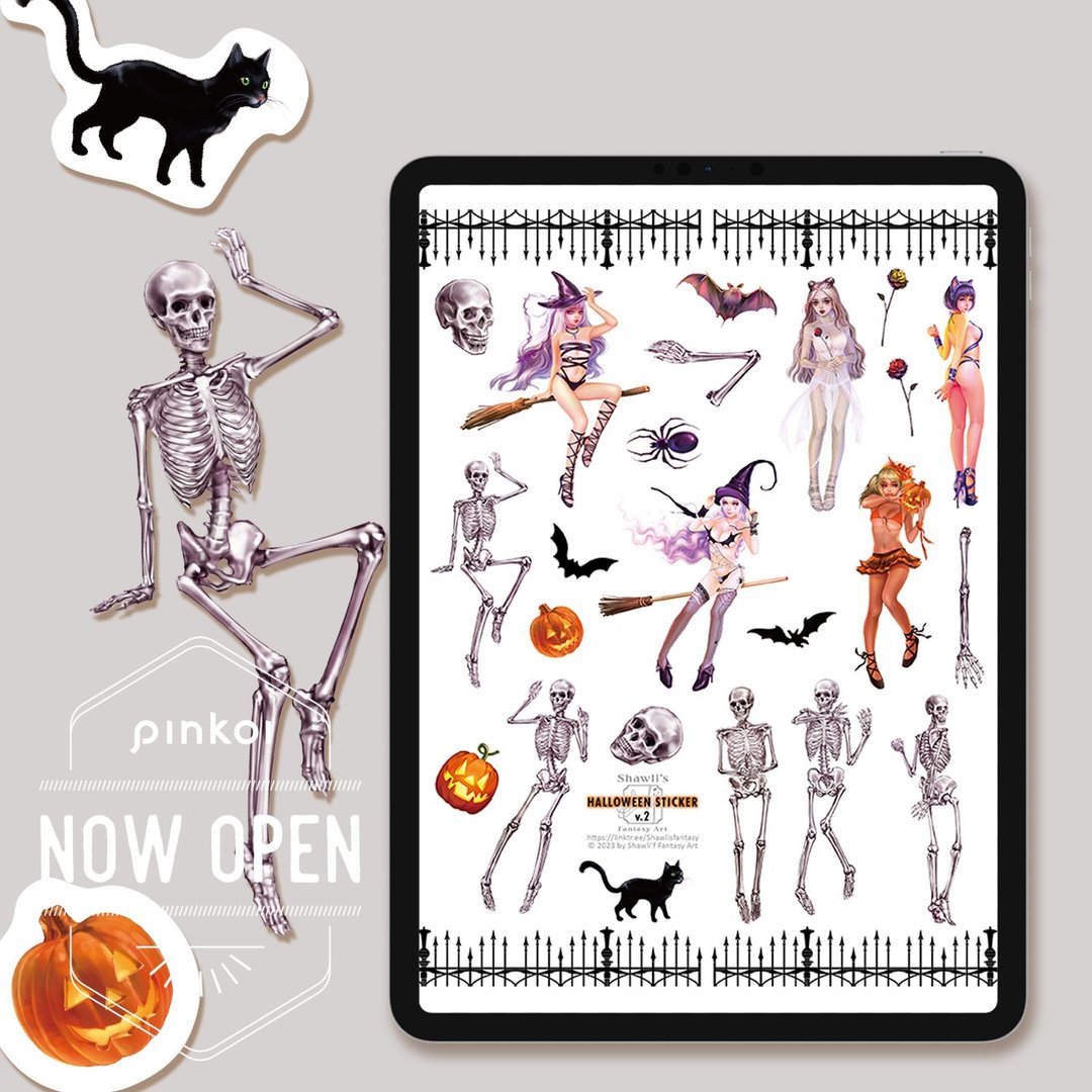 Digital Stickers Halloween 数位贴纸万圣节 V2 电子手 - 电子手帐及素材 - 其他材质 