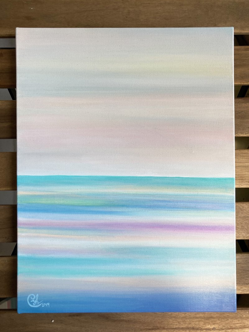 海洋绘画 宁静漂浮4 - 订制画像 - 棉．麻 多色