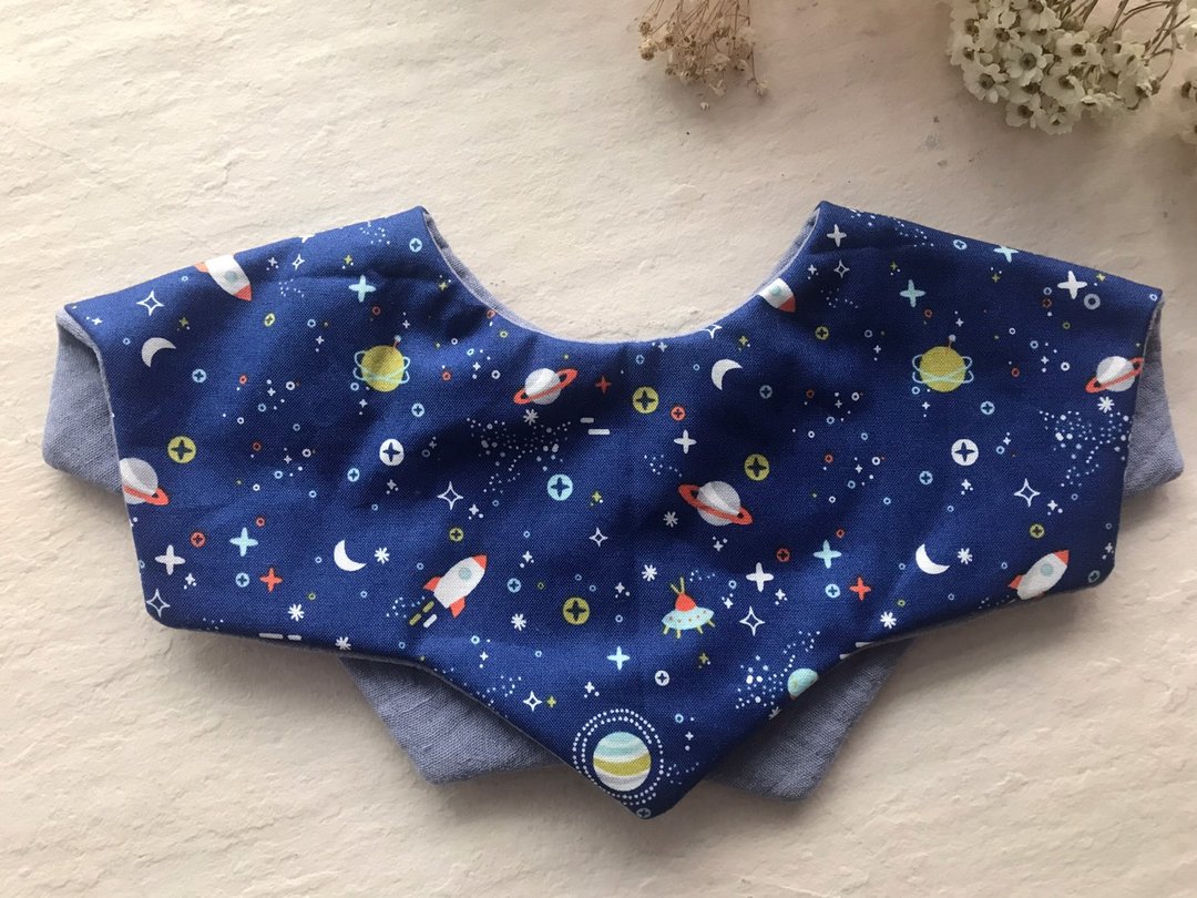 小王子的宇宙太空兜     360度双面手工纯棉六层纱星星围兜口水巾 - 围嘴/口水巾 - 棉 多色