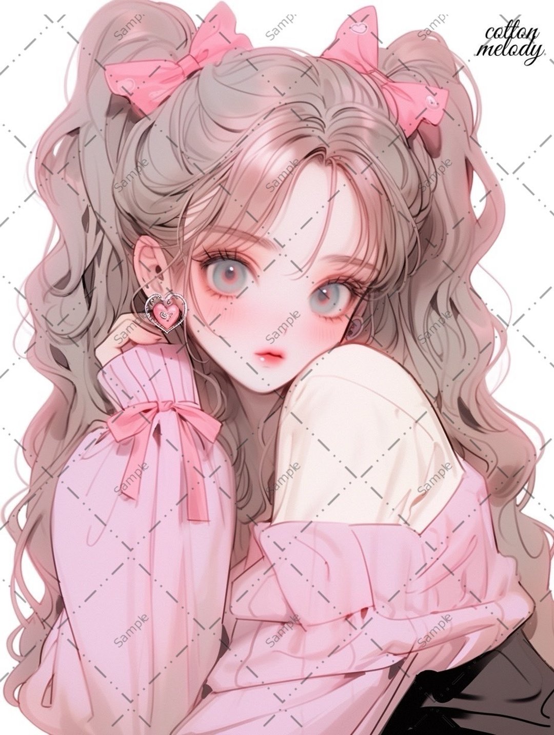 original sticker no.396 人物贴纸 原创贴纸 人物贴纸 女孩贴纸 原创人物贴纸 - 贴纸 - 纸 