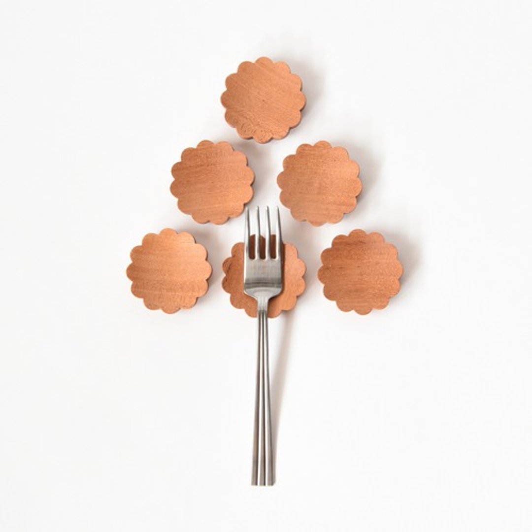 Cutlery rest mahogany 6pcs - 筷子/筷架 - 木头 
