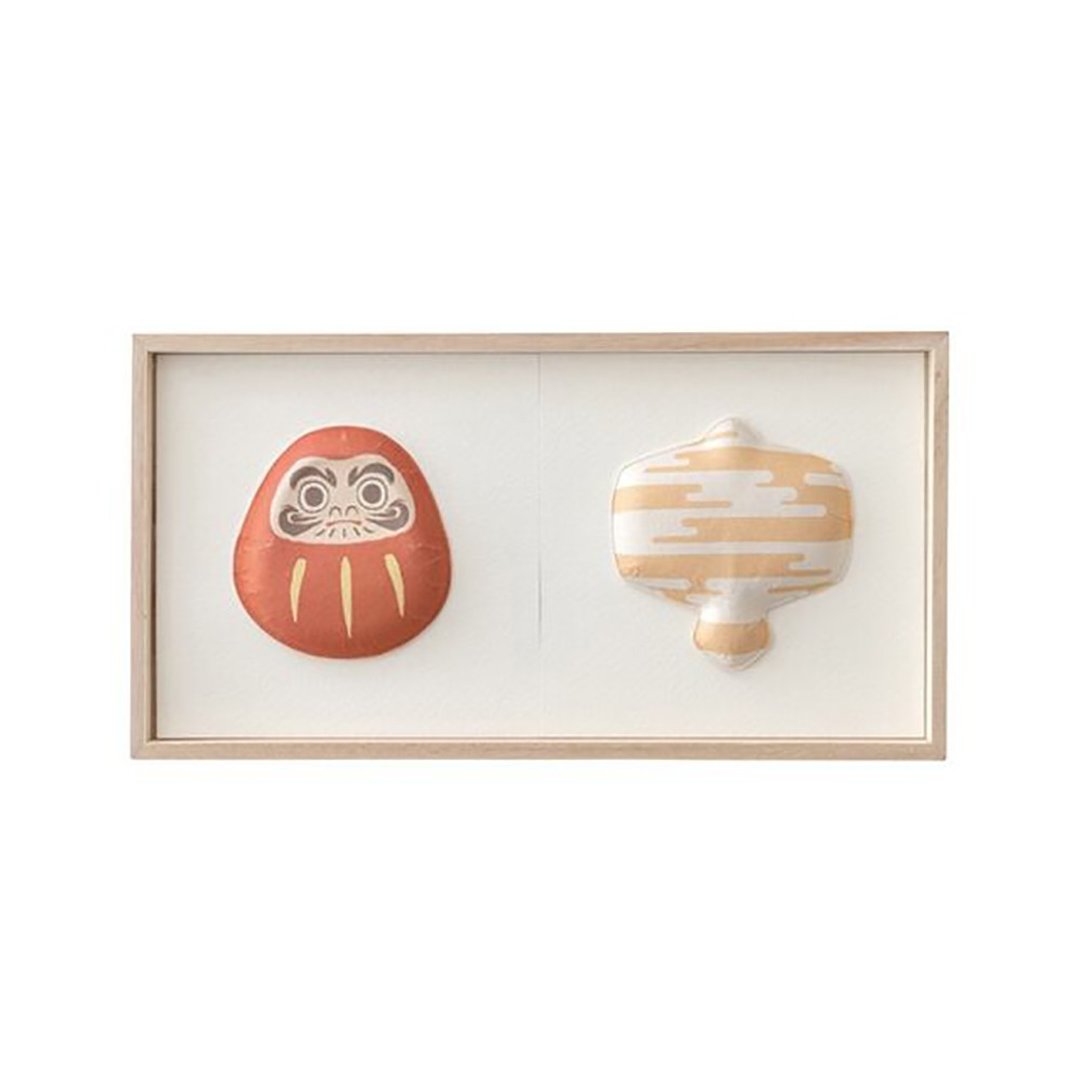 Washi Wall Decoration - Fukura, 2 kinds of Daruma, Kozuchi, Kin-un - 墙贴/壁贴 - 纸 