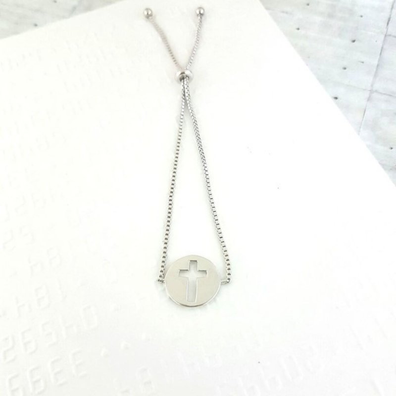 DoriAN 经典信仰十字925纯银手链 附纯银保证卡 精美礼物包装 - 手链/手环 - 纯银 银色