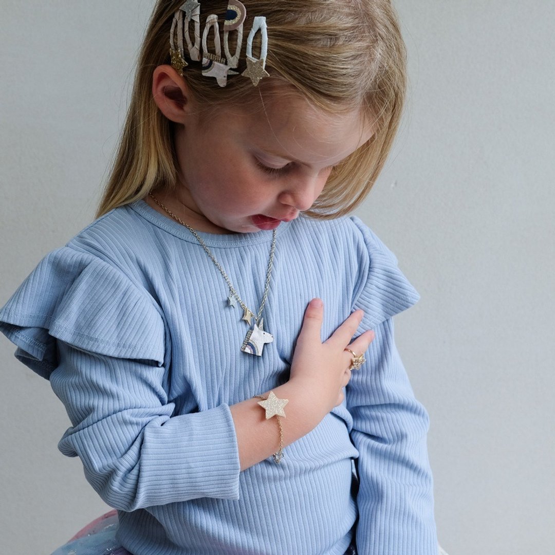 英国Mimi & Lula_AW25_梦幻王国_独角兽饰品3入组 满月礼 - 婴儿饰品 - 聚酯纤维 