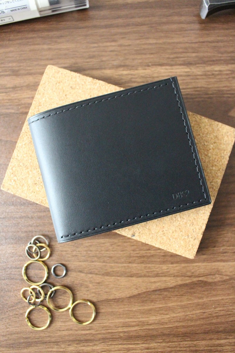 圣诞礼物【定制】六卡短银包 对折钱包 / 皮革 - 皮夹/钱包 - 真皮 