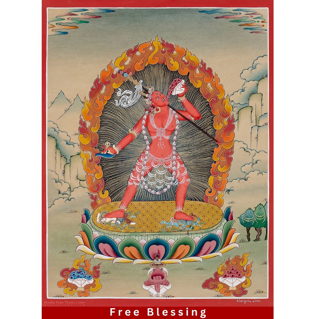 金刚瑜伽母唐卡  独特手工艺术 展现神圣女性能量 - 墙贴/壁贴 - 其他材质 