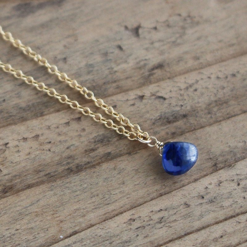 Pinkoi 代购 - 蓝晶石<Marron Cut>项链✨蓝很酷✨ - 项链 - 宝石 蓝色