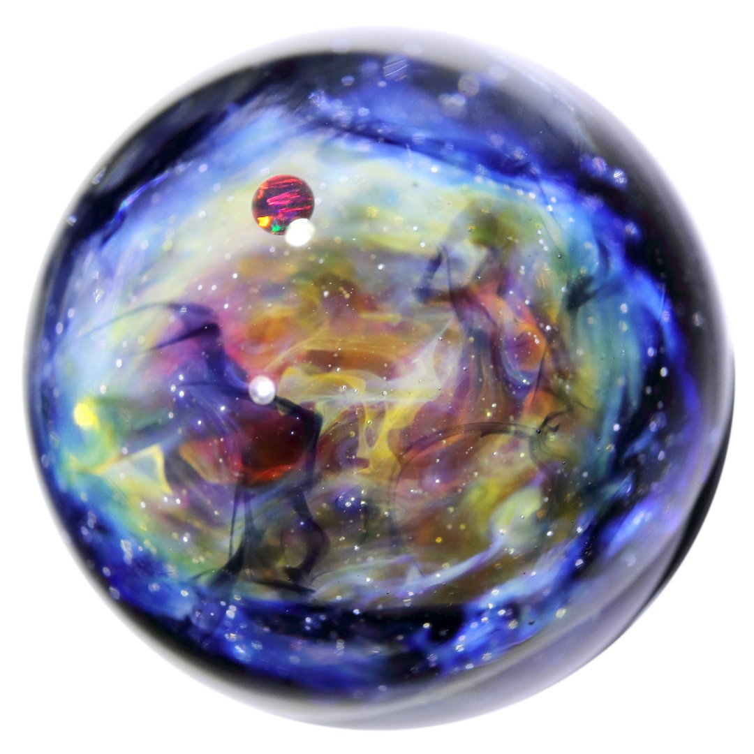 44mm 宇宙玻璃球摆设 no.M205 - 摆饰 - 玻璃 黑色