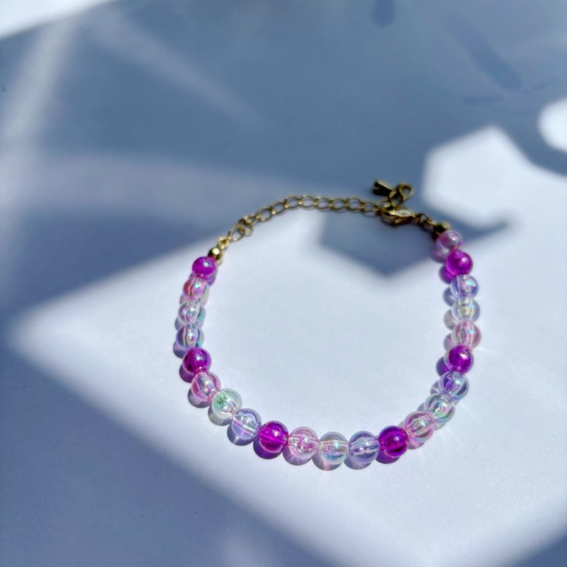 singing mermaid bracelet • 串珠手链 美人鱼 精灵 魔法 梦幻 - 手链/手环 - 铜/黄铜 紫色