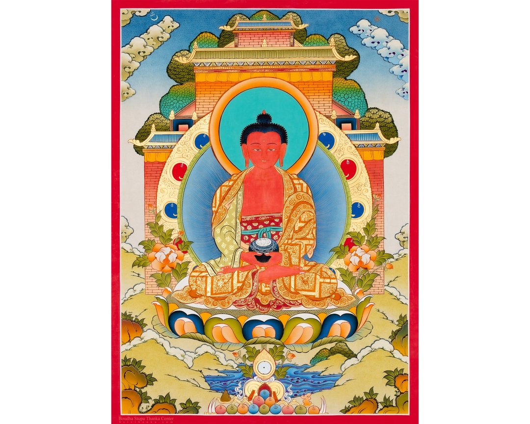 佛教阿弥陀狮子头唐卡艺术 | 藏族艺术 - 墙贴/壁贴 - 其他材质 多色