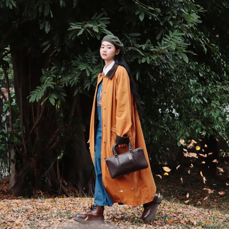 L.L.Bean 长版猎装外套 卡其色 薄款 猎装【Tsubasa.Y 古着屋】 - 男装外套 - 棉．麻 咖啡色