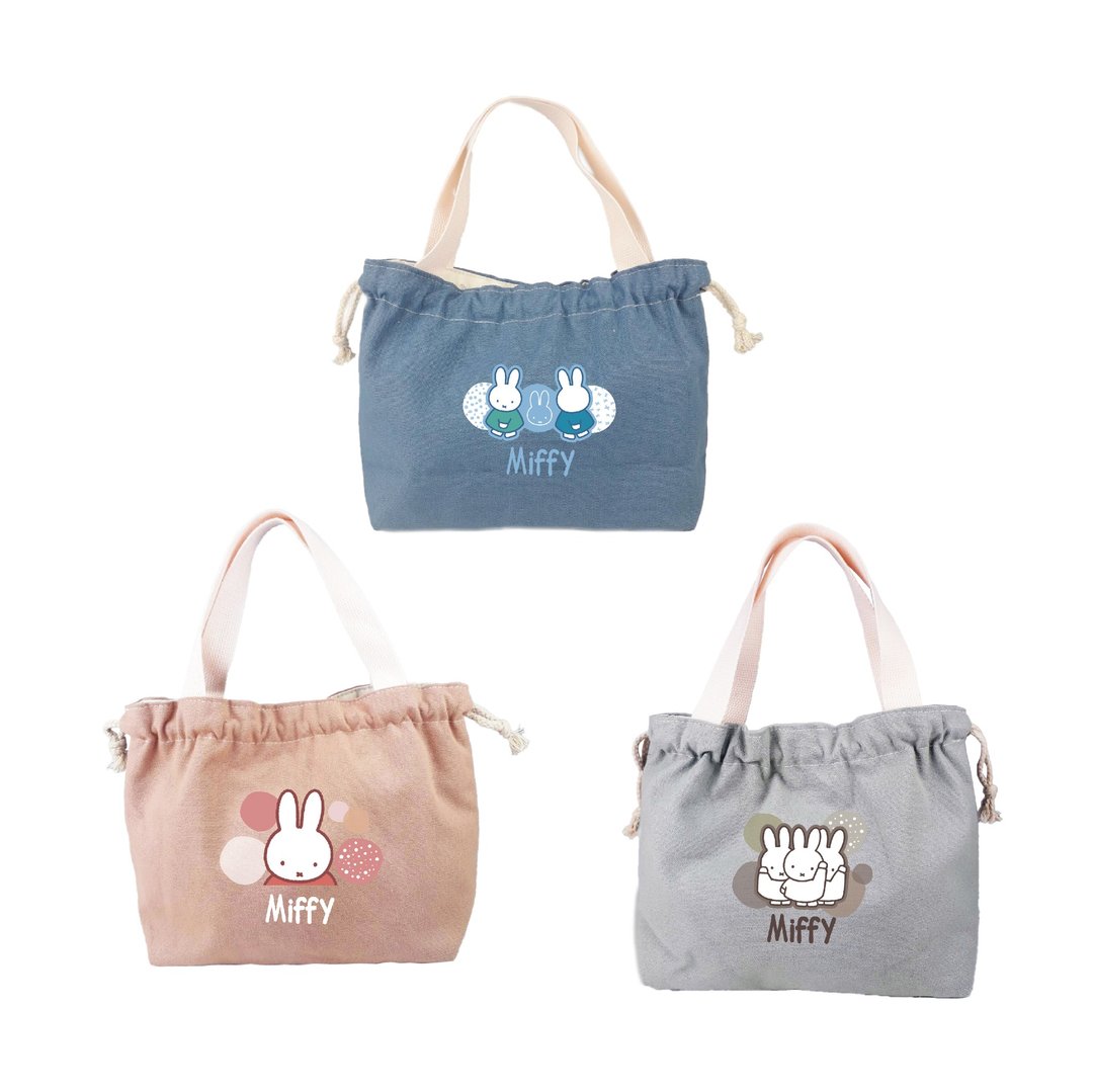 【MIFFY】手提小布包--三色 - 手提包/手提袋 - 棉 