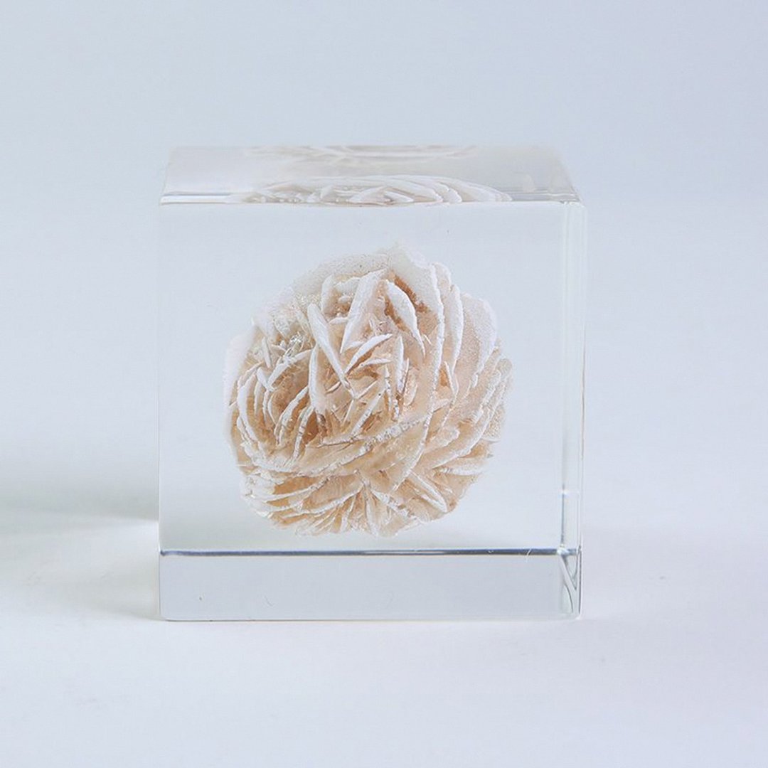 Sola cube Mineral矿石立方块 沙漠蔷薇_逆境中绽放的花朵 - 摆饰 - 其他材质 透明