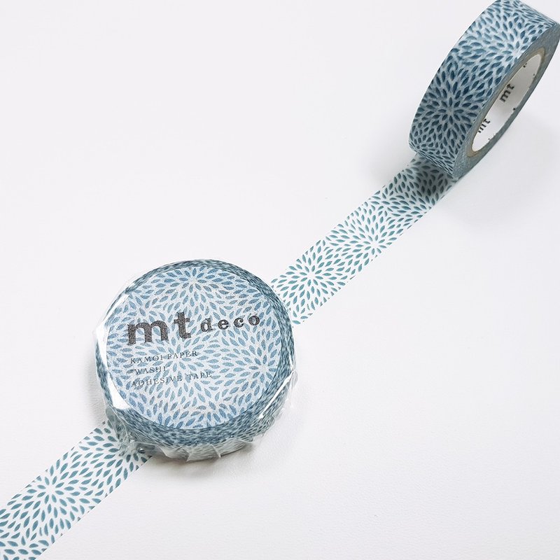 mt Deco 和纸胶带【貉菊-薄花 (MT01D435)】 2018 summer - 纸胶带 - 纸 蓝色
