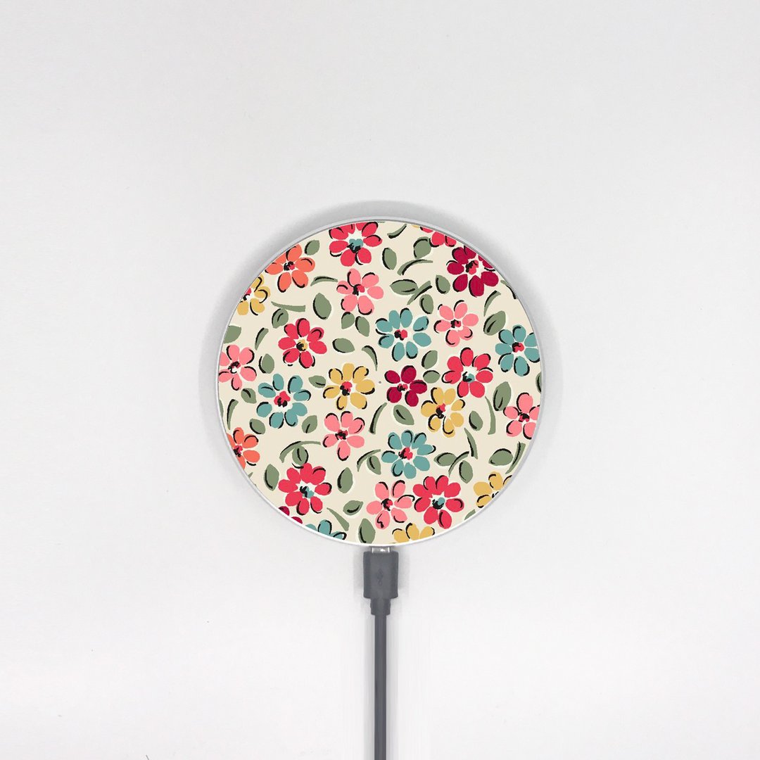 【香港制造】可爱小花10W手机Qi无线充电板 Wireless Charger 005 - 手机充电及周边 - 其他材质 黄色