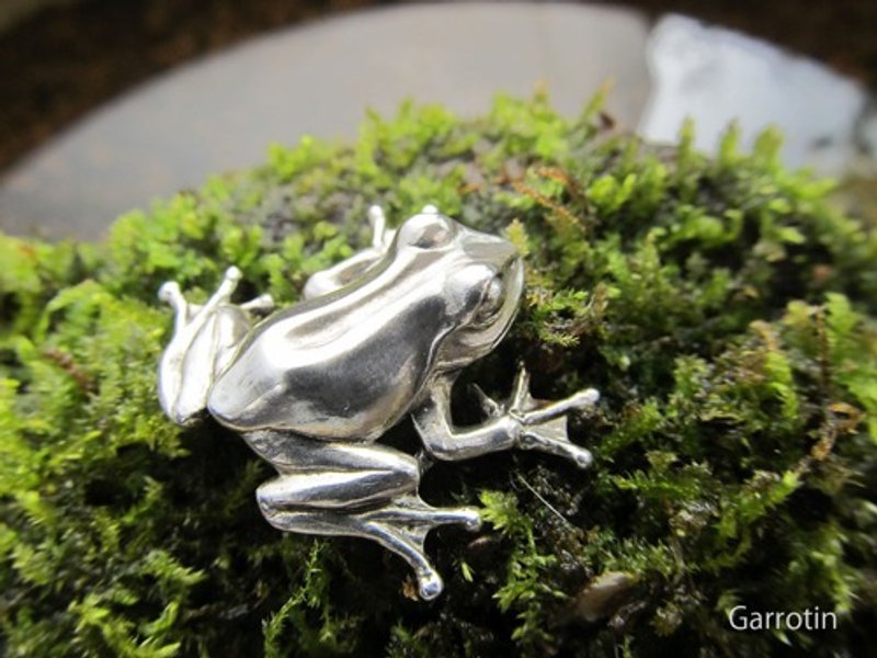 大きなカエルのペンダント - 项链 - 纯银 