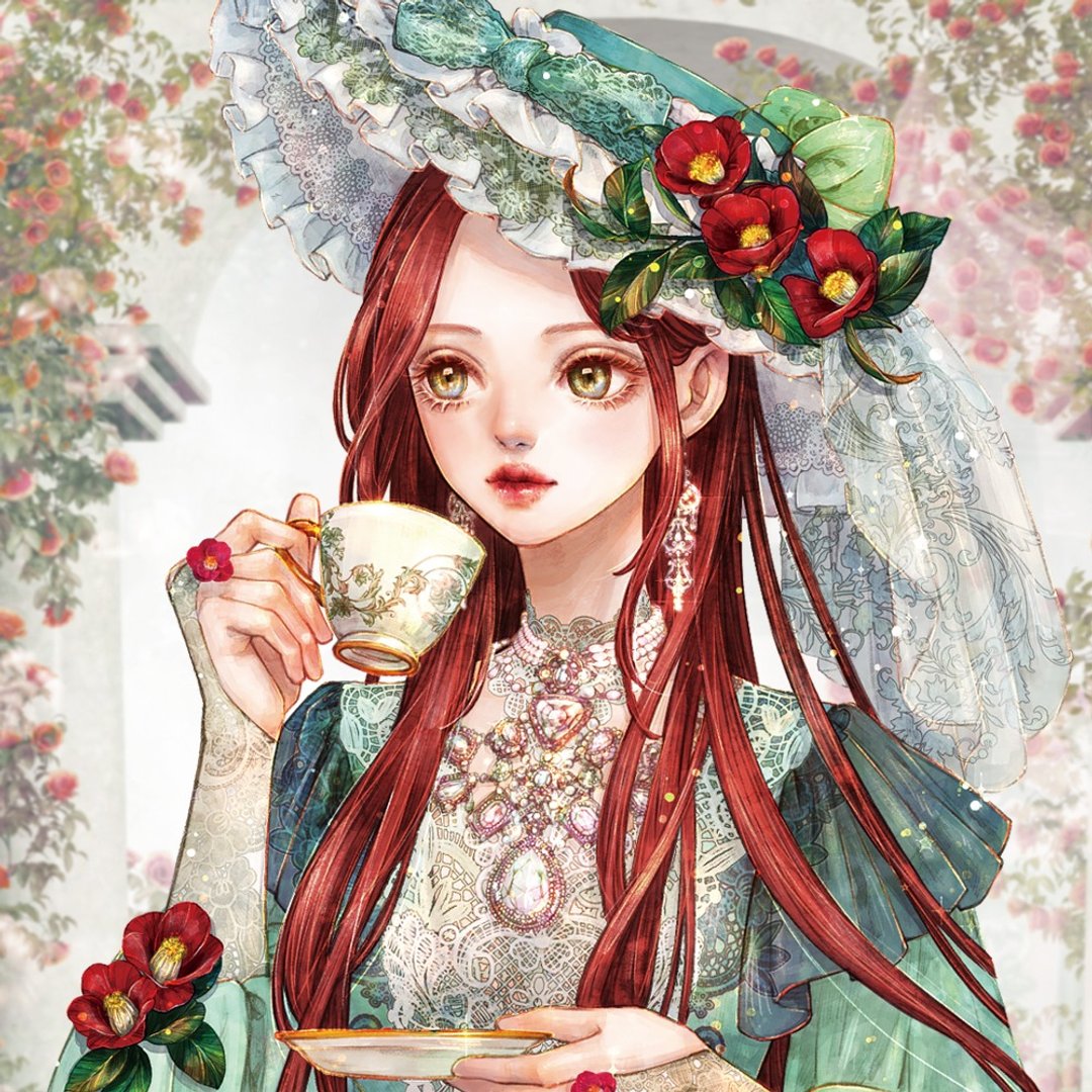山茶花午茶时光贴纸 (8色) - 贴纸 - 纸 