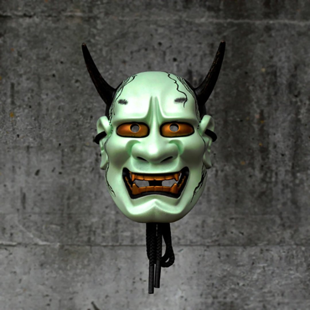 Japanese Traditional plaster Noh Mask Collection handmade Hannya theater Kabuki - 墙贴/壁贴 - 其他材质 