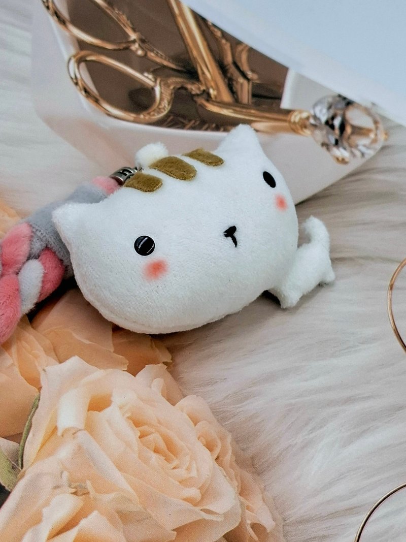 Bucute【 手机手挽挂绳 – 守护系萌猫吉野猫陪你度过每一天】 - 挂绳/吊绳 - 聚酯纤维 白色