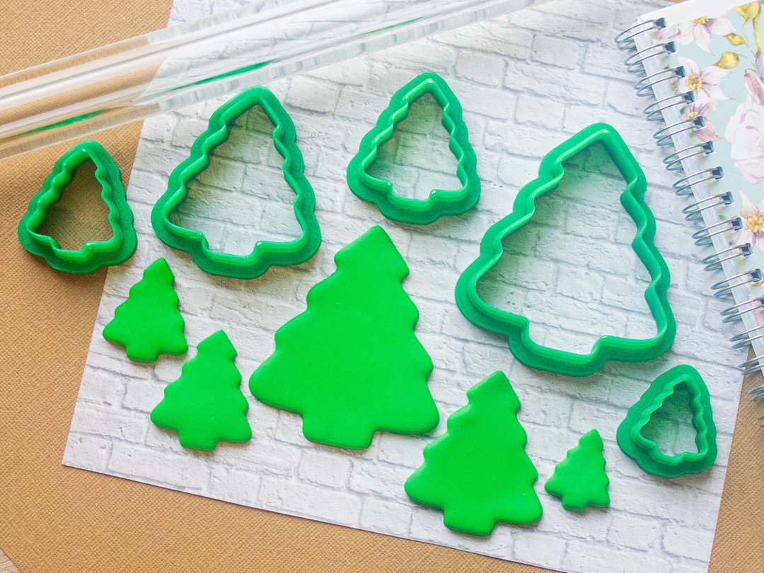 Polymer Clay Cutters Set 62. Tree Cutters - 金工/饰品 - 塑料 