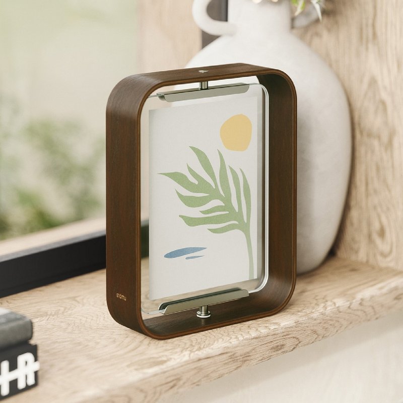 【Umbra】Bellwood木纹旋转相框(褐棕5x7寸) | 画框 - 画框/相框 - 玻璃 黑色